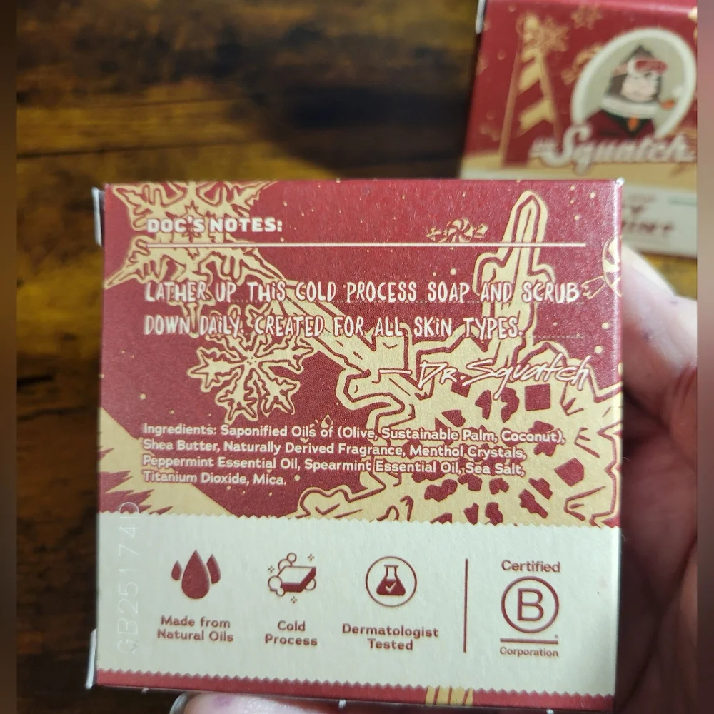 Dr. Squatch lot of 2 bars Frosty Peppermint Soap